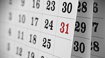 Abbildung eines Kalenderblatts